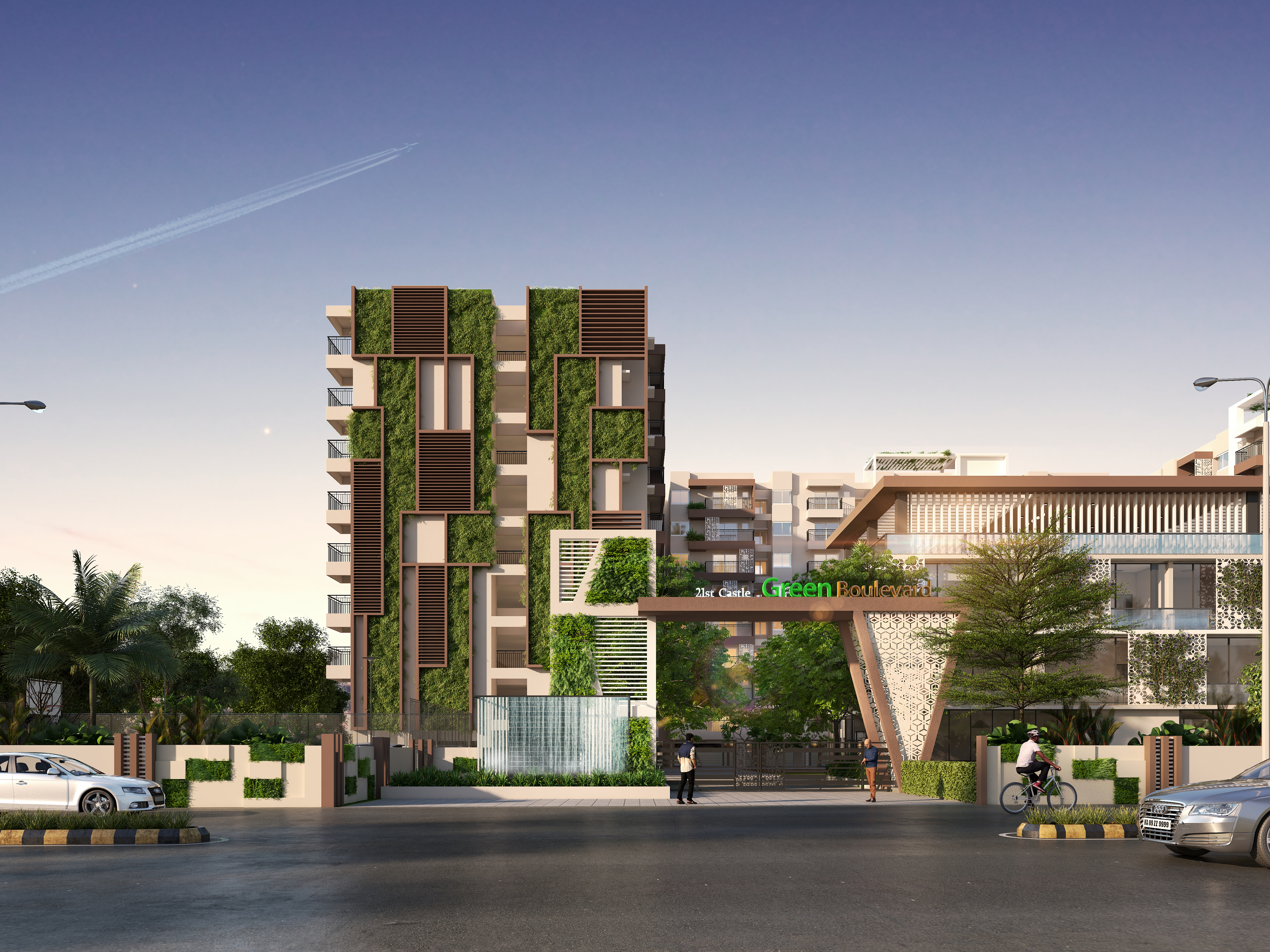 Green Boulevard entrance day view - Premium apartments Sarjapur Road